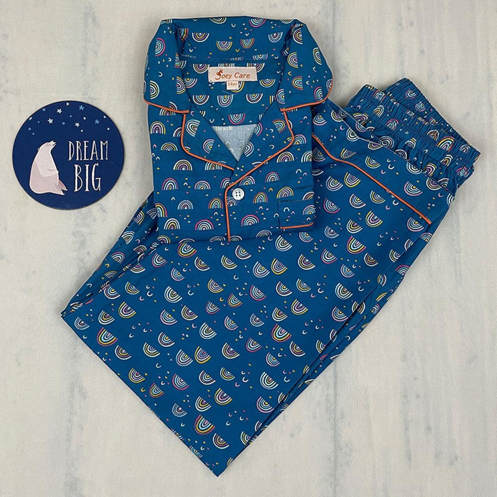 Pocket Nightwear for Girls and Boys - Rainbow print Joeycare