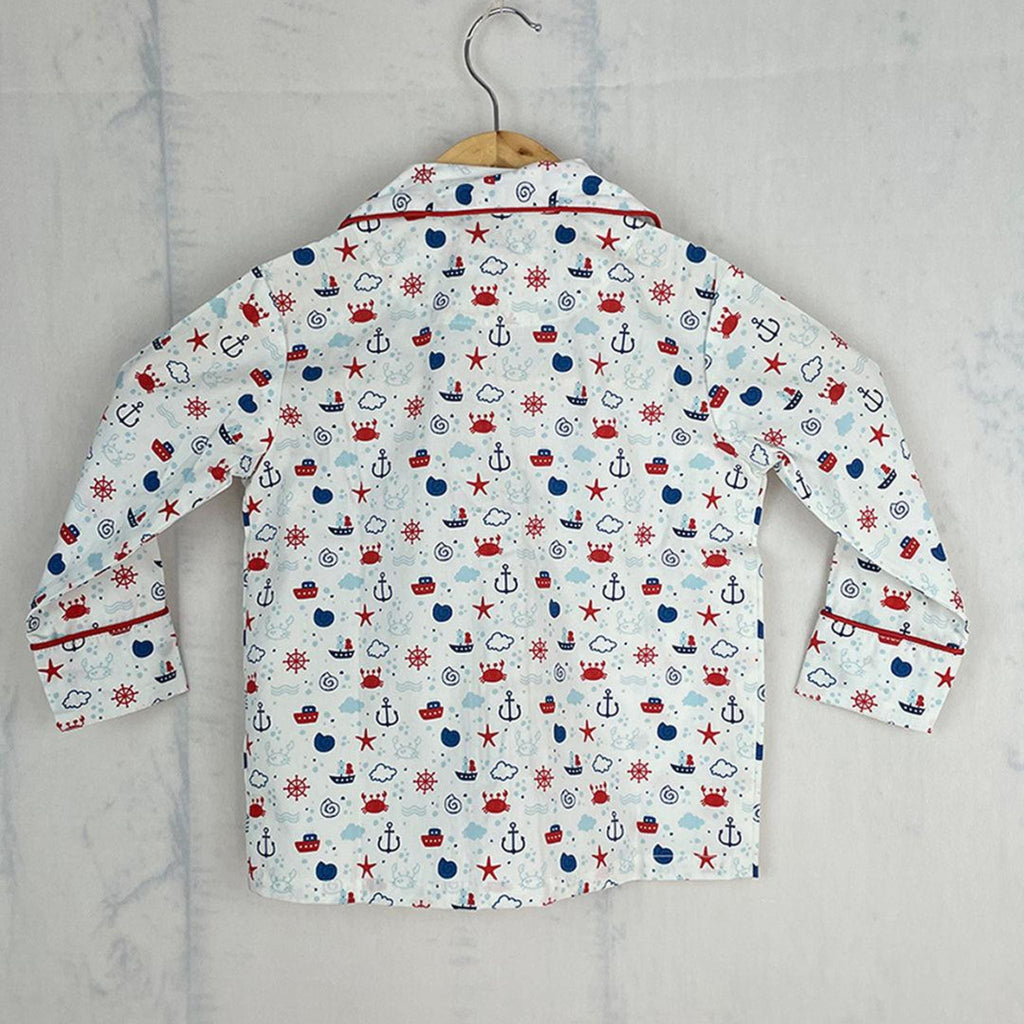 Pocket Nightwear for Girls and Boys - Ship print Joeycare