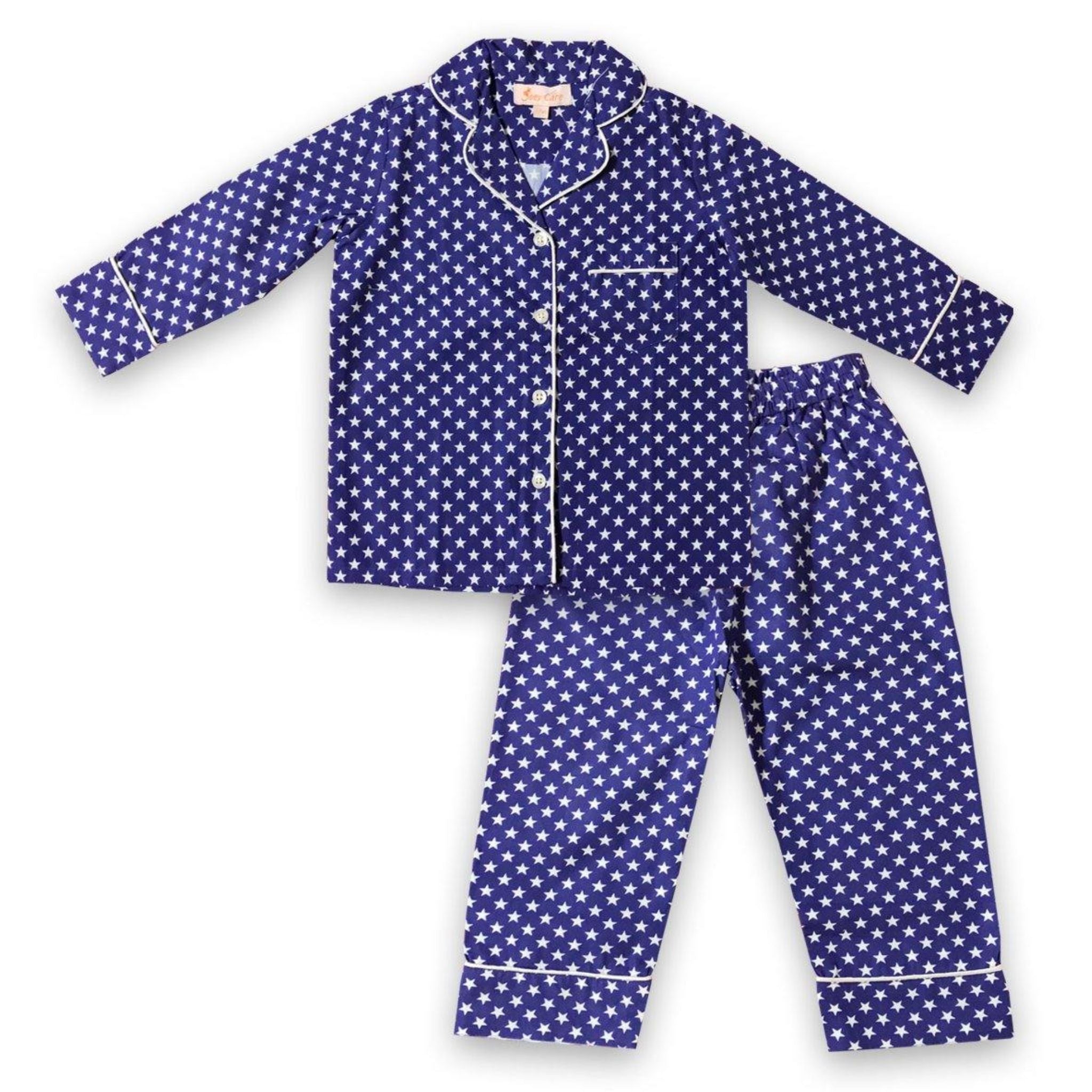 Pocket Nightwear for Girls and Boys - Star print Joeycare 