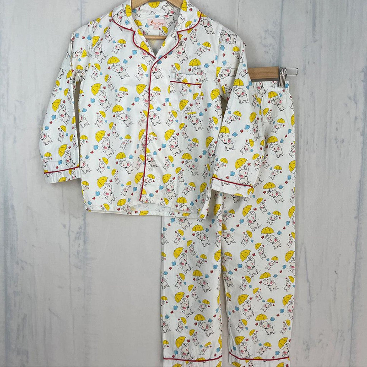 Pocket Nightwear for Girls and Boys - Umbrella elephant Joeycare