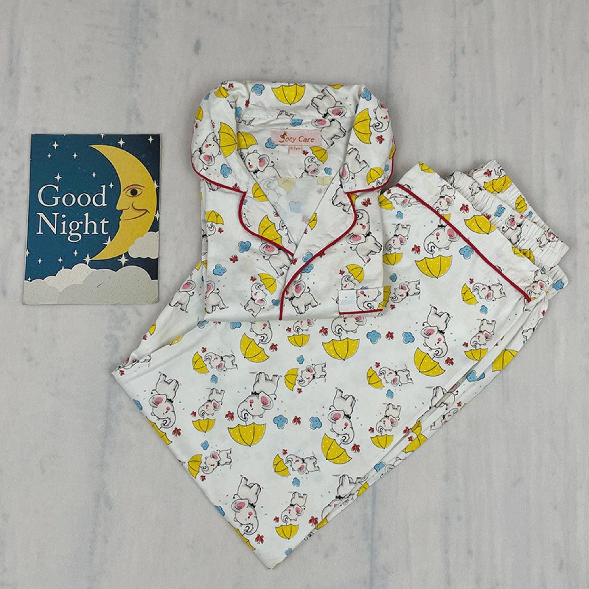 Pocket Nightwear for Girls and Boys - Umbrella elephant Joeycare