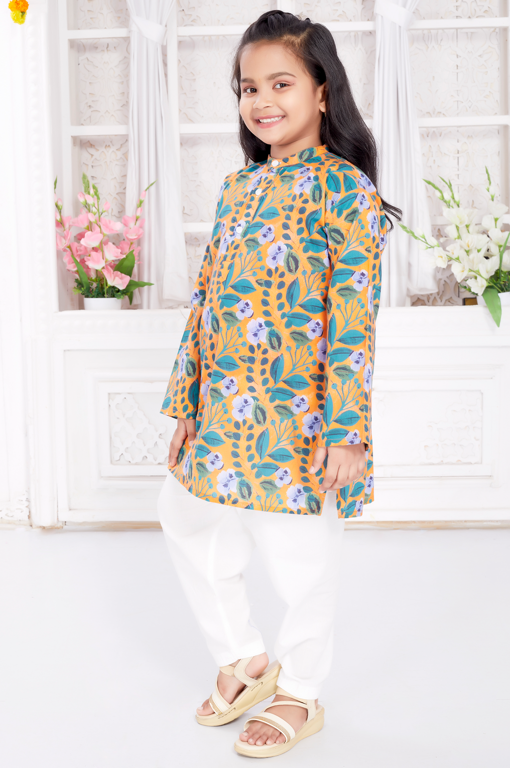 Salwar Kurta set for Girls - October Swirl