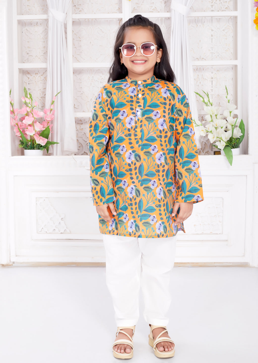 Salwar Kurta set for Girls - October Swirl