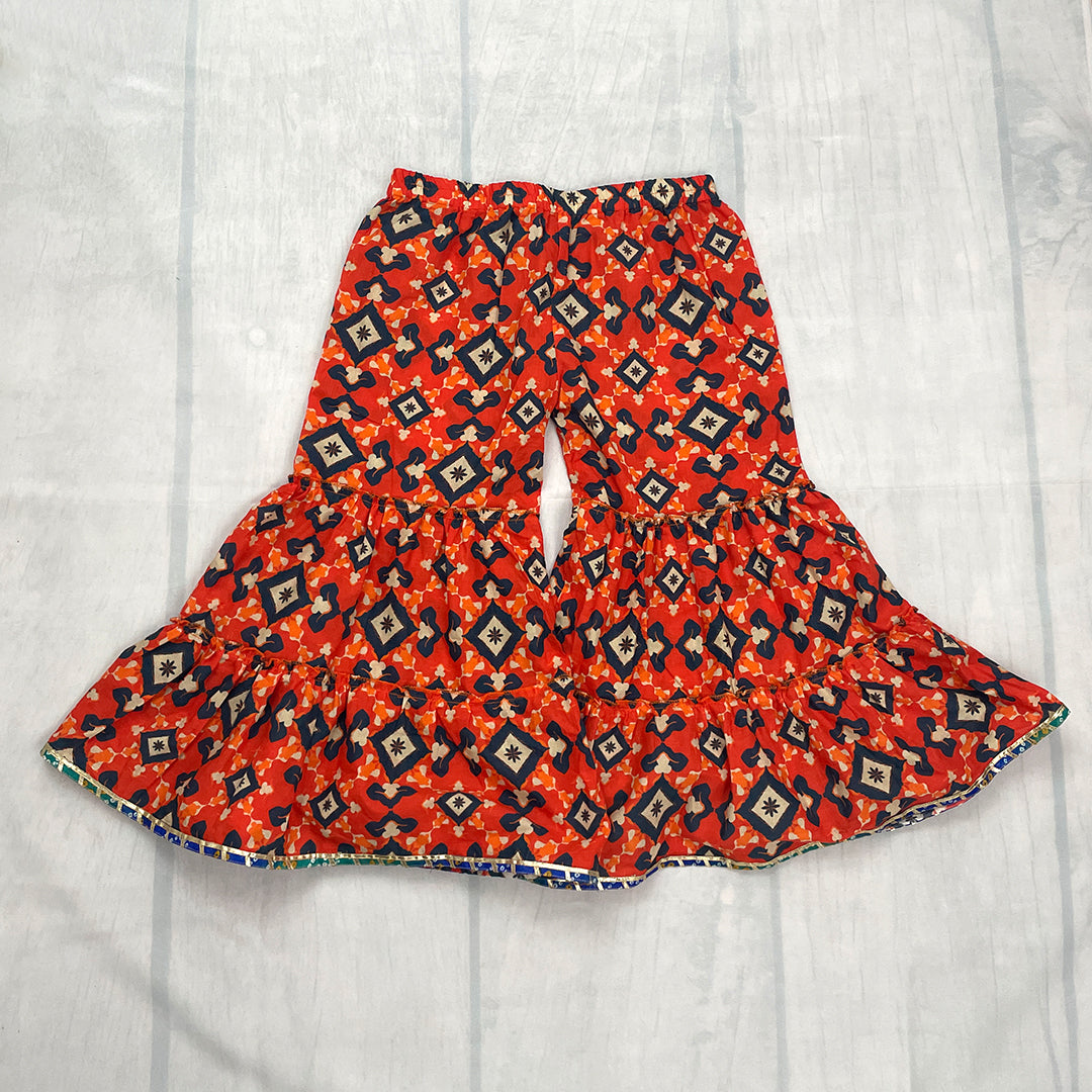 Sharara set – Orange Patola