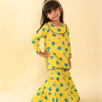 Sharara set - Yellow leaf Joeycare