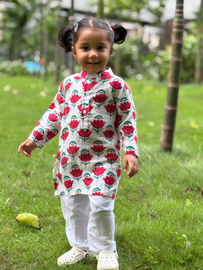 Pajama set for girls-Whispering Rose