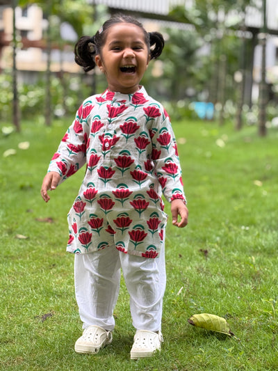 Pajama set for girls-Whispering Rose