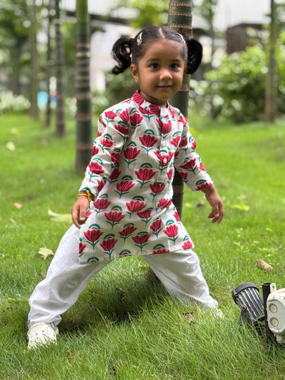 Pajama set for girls-Whispering Rose