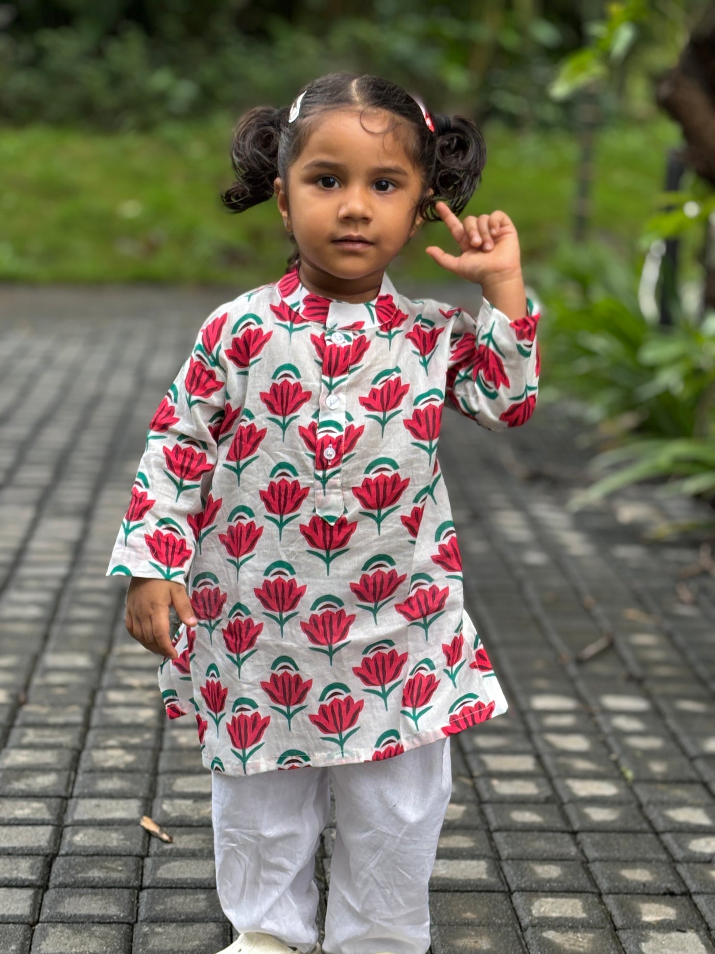 Pajama set for girls-Whispering Rose