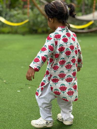 Pajama set for girls-Whispering Rose