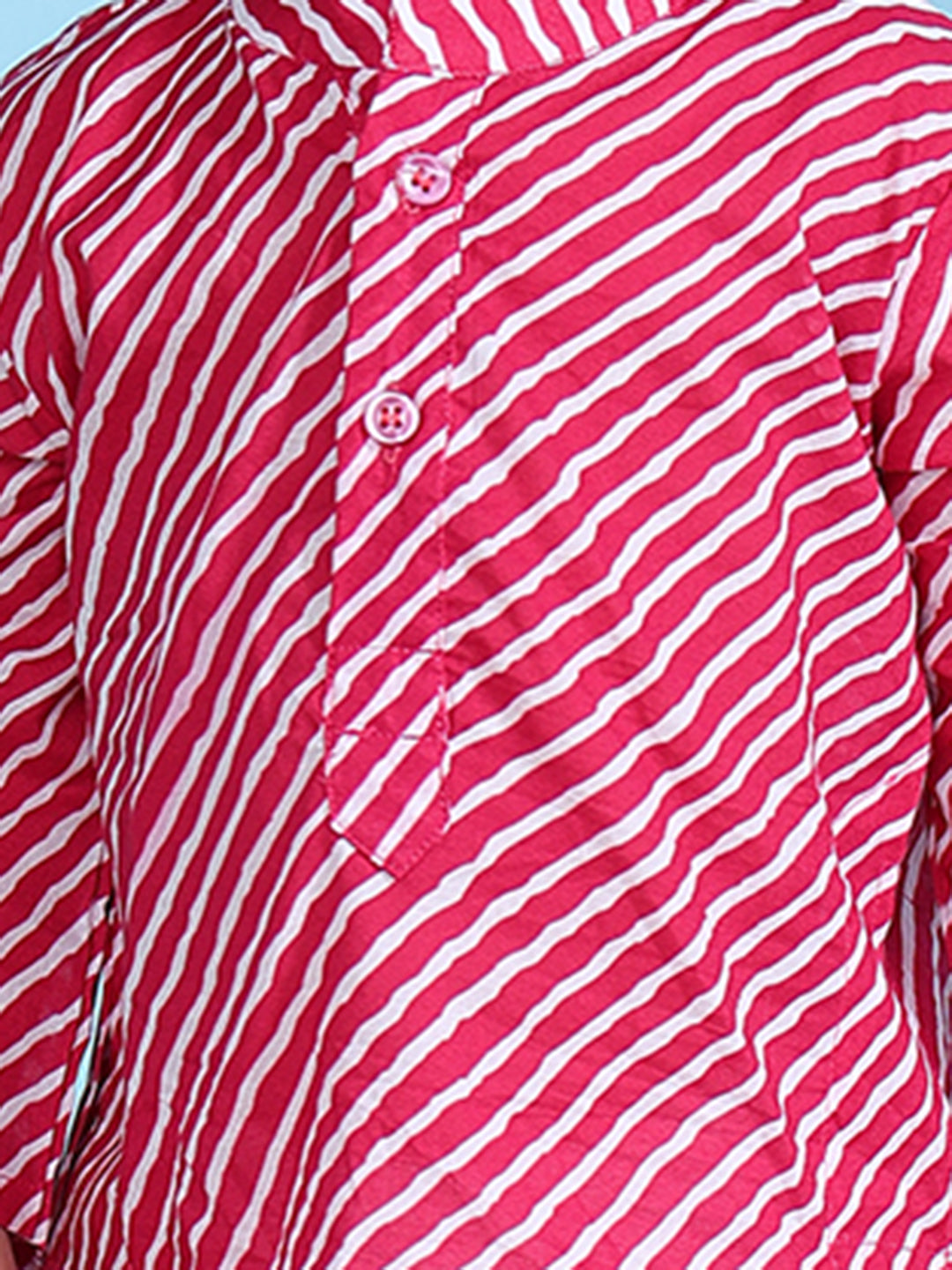 Pajama set for New Born - Pink Leheriya