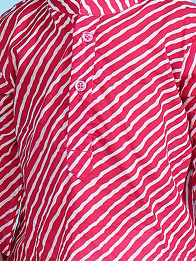 Pajama set for New Born - Pink Leheriya