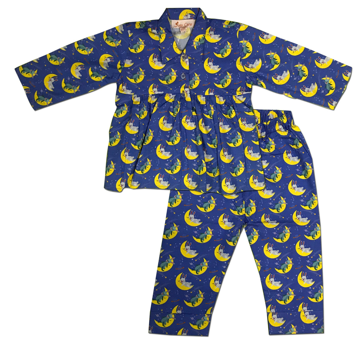 Pyjama set for Girls - Pleats Style Sleeping Bunny Joey Care