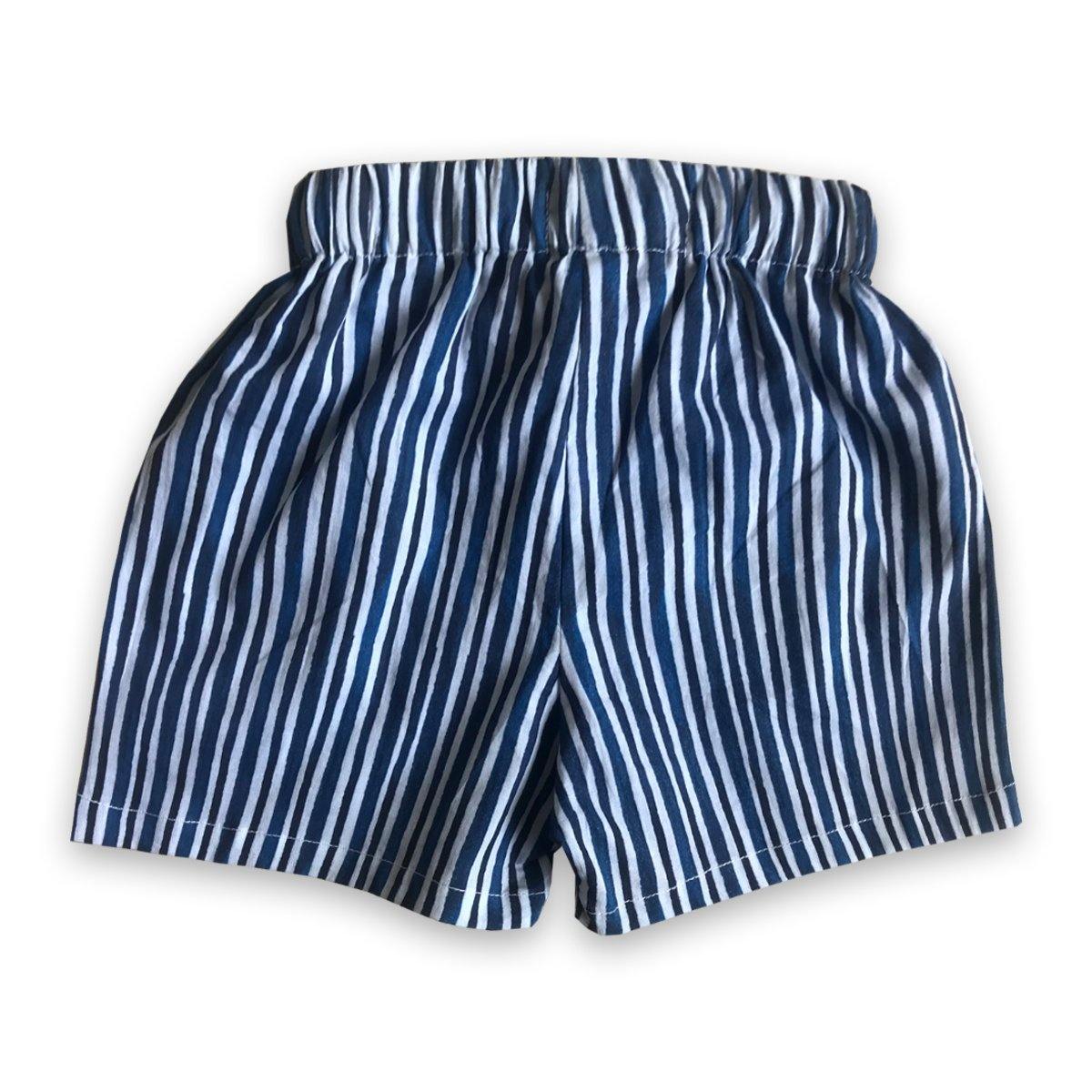 Shorts for Girls - Indigo Stripes Joey Care